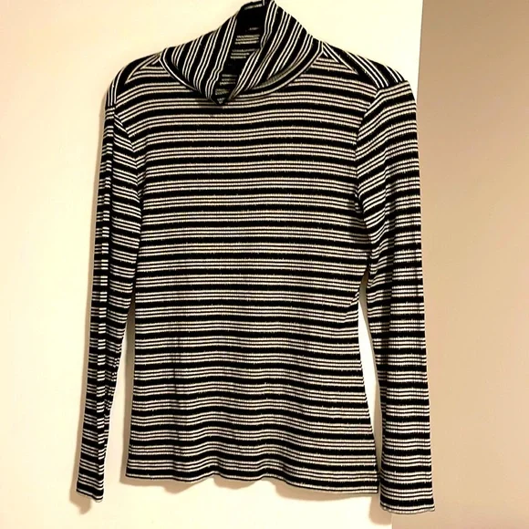 NWOT Ann Taylor Striped Turtleneck - size small - Picture 1 of 8